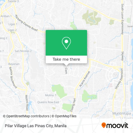 Pilar Village Las Pinas City map