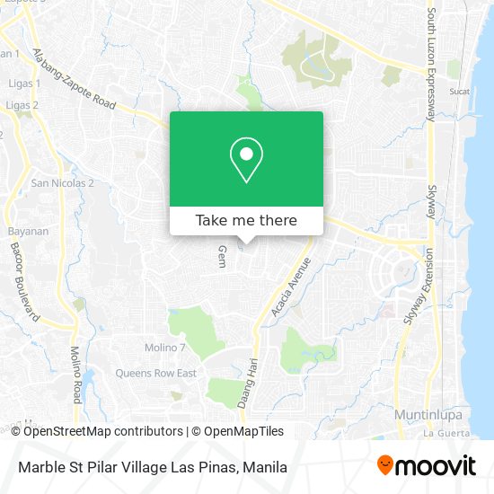 Marble St Pilar Village Las Pinas map