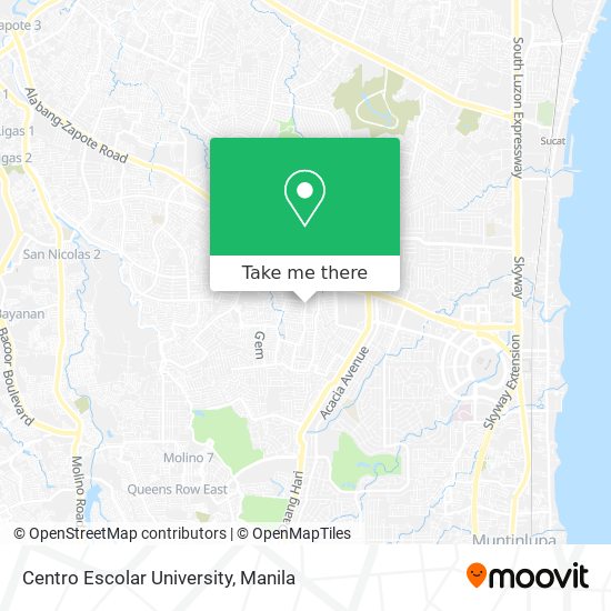 Centro Escolar University map