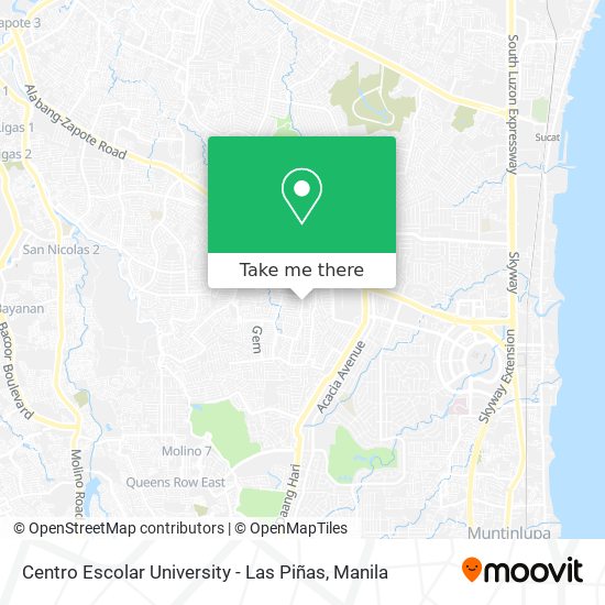 Centro Escolar University - Las Piñas map