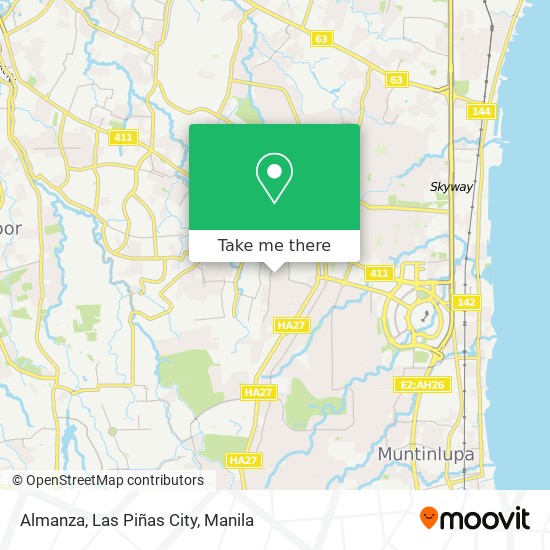 Almanza, Las Piñas City map