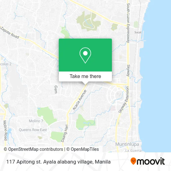 117 Apitong st. Ayala  alabang village map