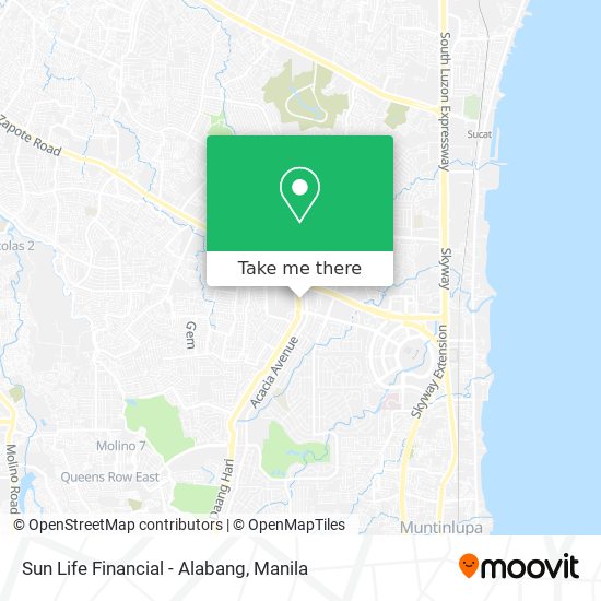 Sun Life Financial - Alabang map