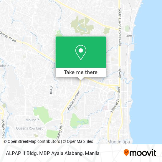 ALPAP II Bldg. MBP Ayala Alabang map