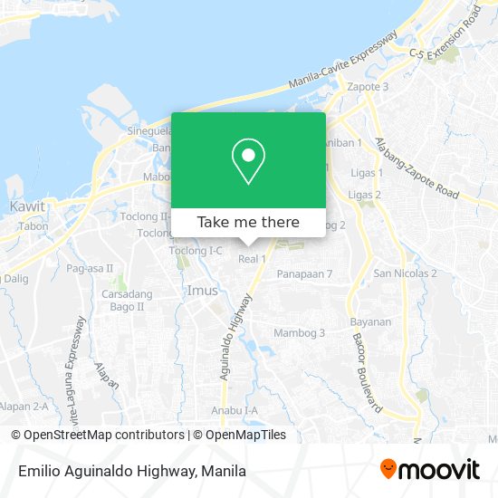 Emilio Aguinaldo Highway map