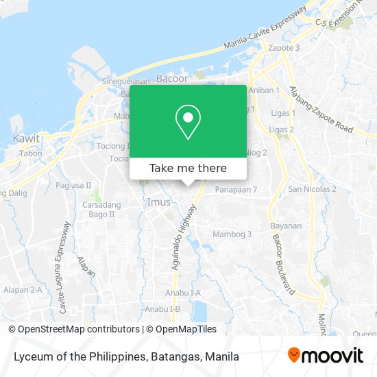 Lyceum of the Philippines, Batangas map