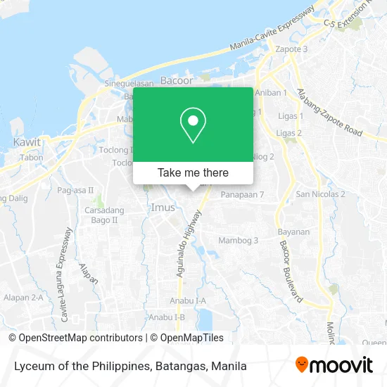 Lyceum of the Philippines, Batangas map