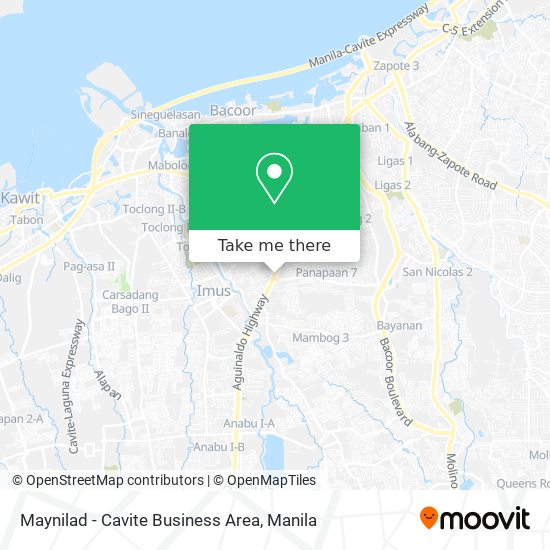 Maynilad - Cavite Business Area map