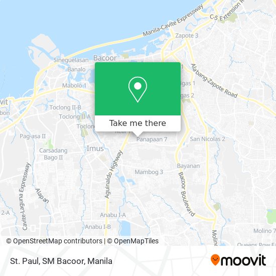 St. Paul, SM Bacoor map