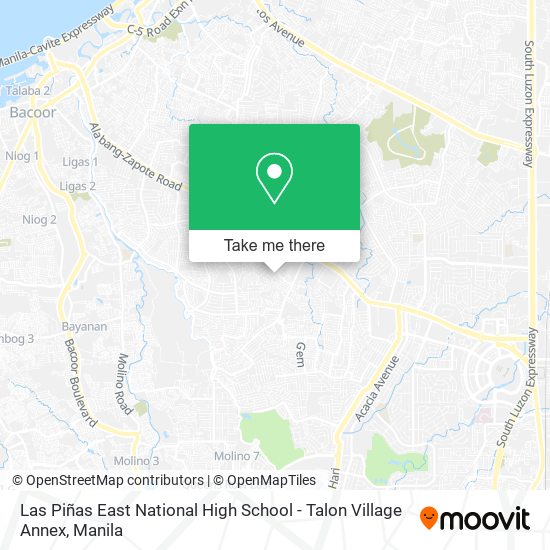 Las Piñas East National High School - Talon Village Annex map