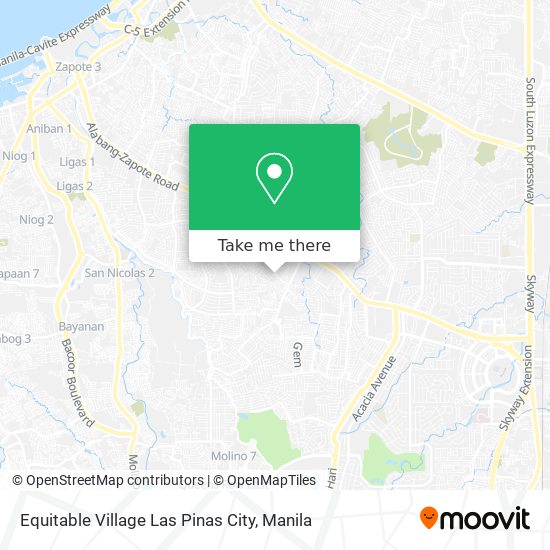 Equitable Village Las Pinas City map