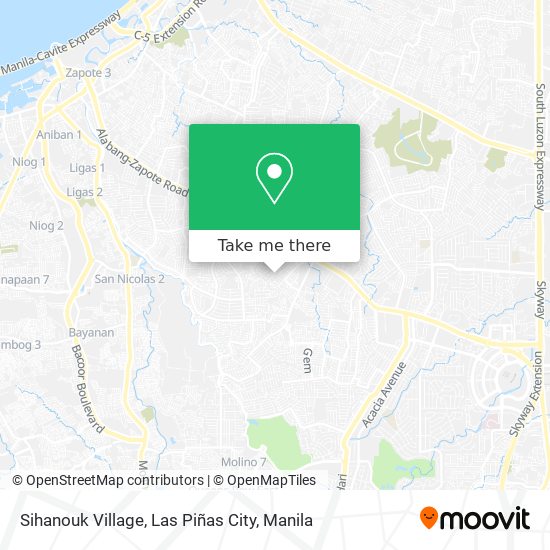 Sihanouk Village, Las Piñas City map