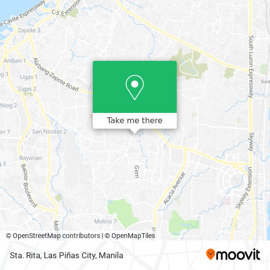 Sta. Rita, Las Piñas City map