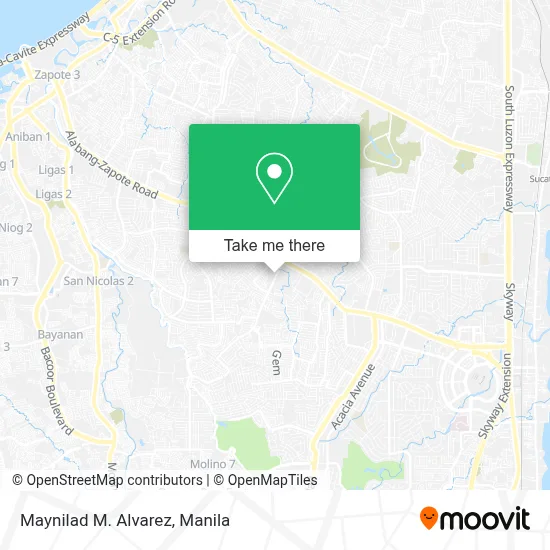 Maynilad M. Alvarez map