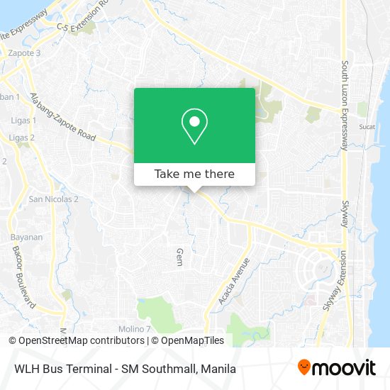 WLH Bus Terminal - SM Southmall map