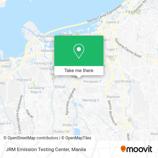 JRM Emission Testing Center map