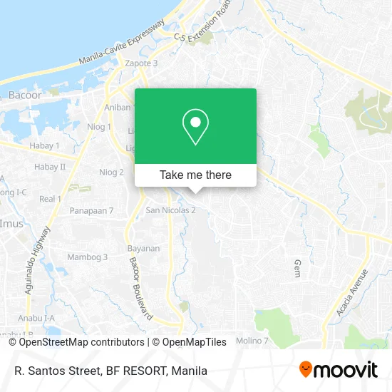 R. Santos Street, BF RESORT map