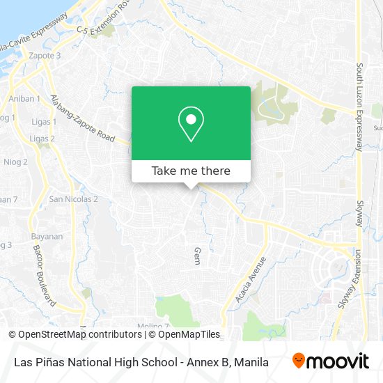 Las Piñas National High School - Annex B map