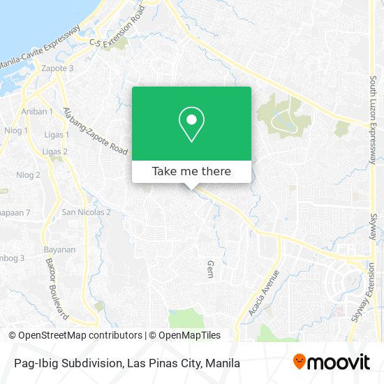 Pag-Ibig Subdivision, Las Pinas City map
