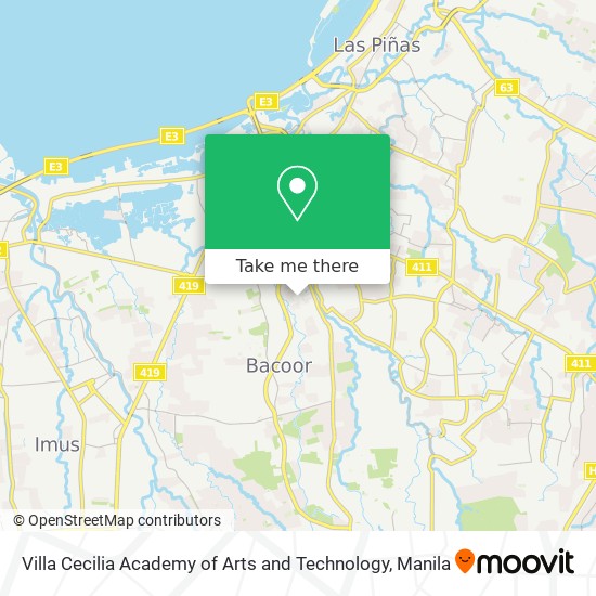 Villa Cecilia Academy of Arts and Technology map