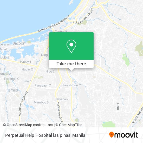 Perpetual Help Hospital las pinas map