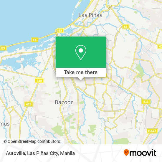 Autoville, Las Piñas City map