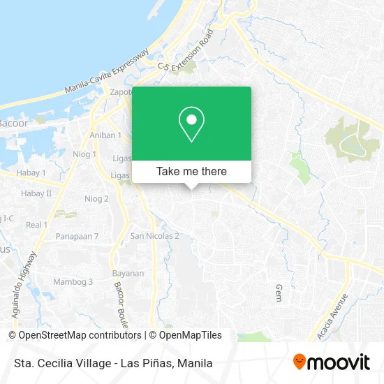 Sta. Cecilia Village - Las Piñas map