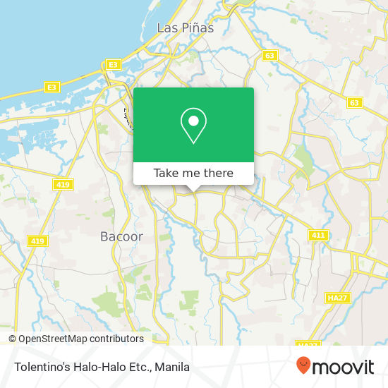 Tolentino's Halo-Halo Etc. map