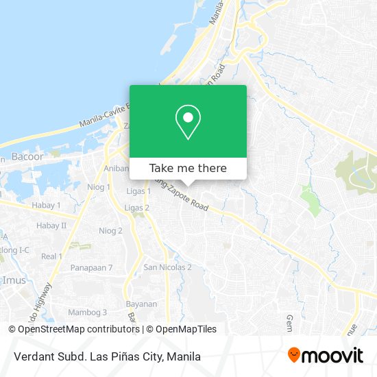 Verdant Subd. Las Piñas City map