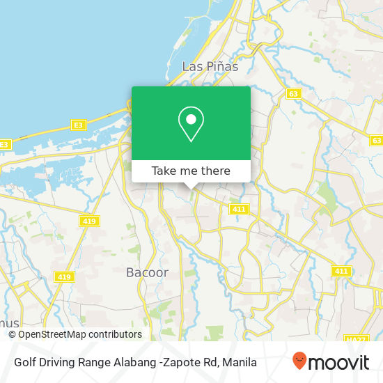 Golf Driving Range Alabang -Zapote Rd map
