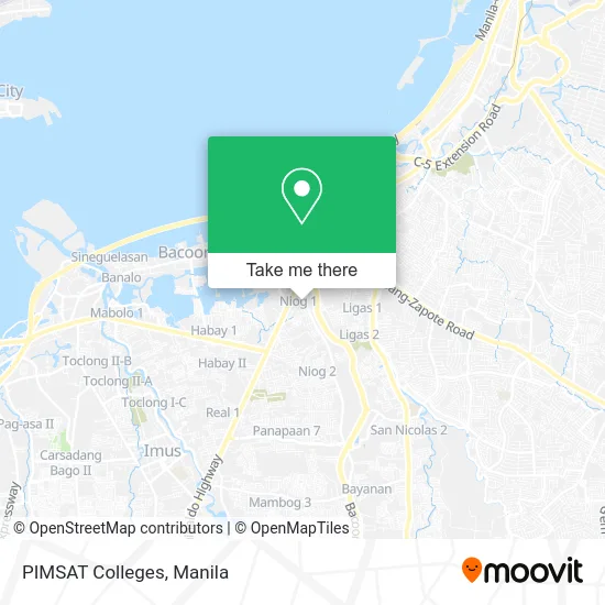 PIMSAT Colleges map