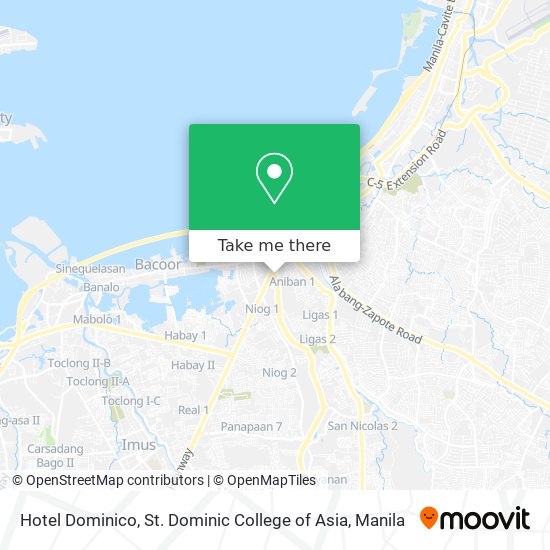 Hotel Dominico, St. Dominic College of Asia map