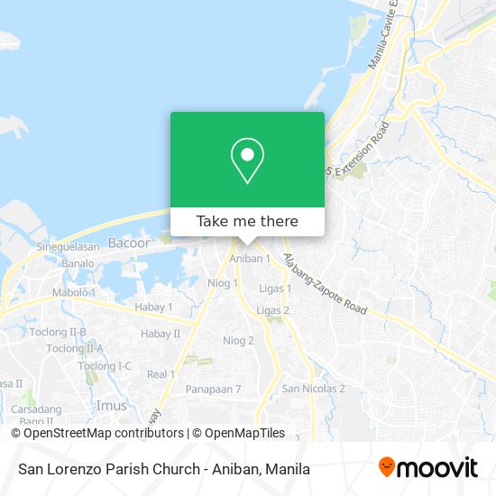 San Lorenzo Parish Church - Aniban map