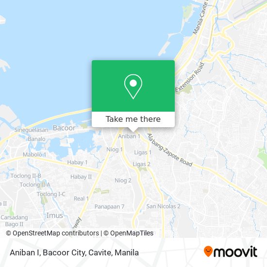 Aniban I, Bacoor City, Cavite map