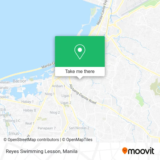 Reyes Swimming Lesson map