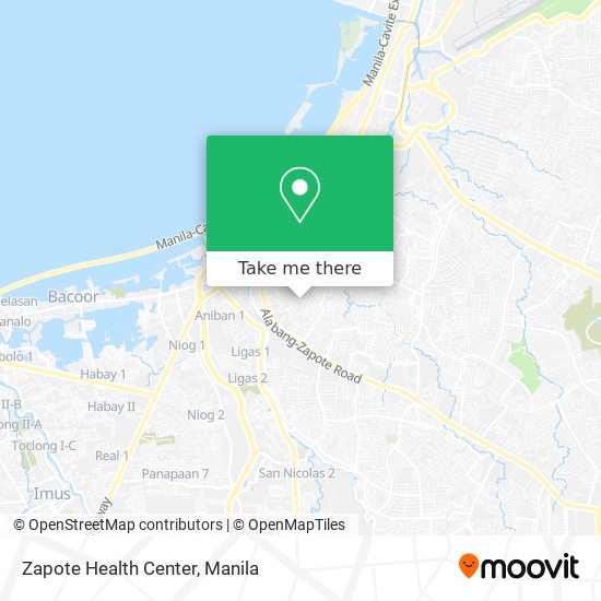 Zapote Health Center map