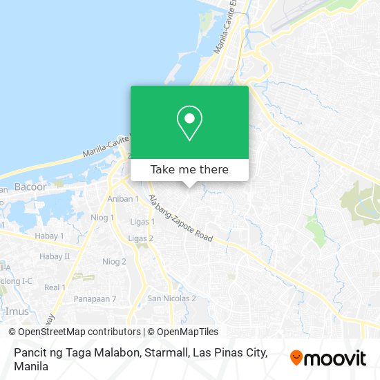 Pancit ng Taga Malabon, Starmall, Las Pinas City map
