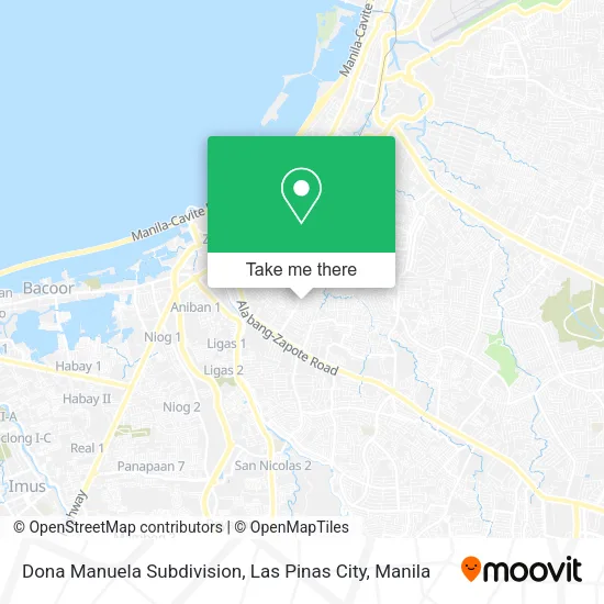 Dona Manuela Subdivision, Las Pinas City map