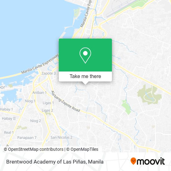 Brentwood Academy of Las Piñas map