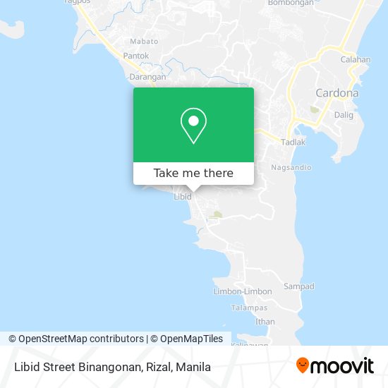 Libid Street Binangonan, Rizal map
