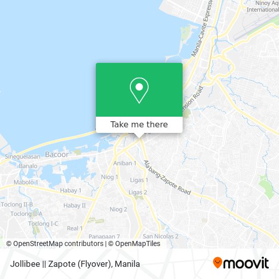 Jollibee || Zapote (Flyover) map