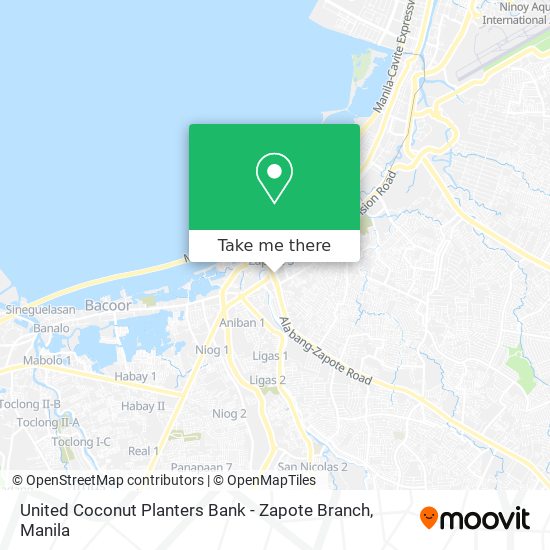 United Coconut Planters Bank - Zapote Branch map