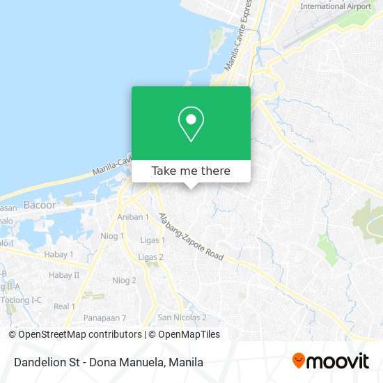 Dandelion St - Dona Manuela map