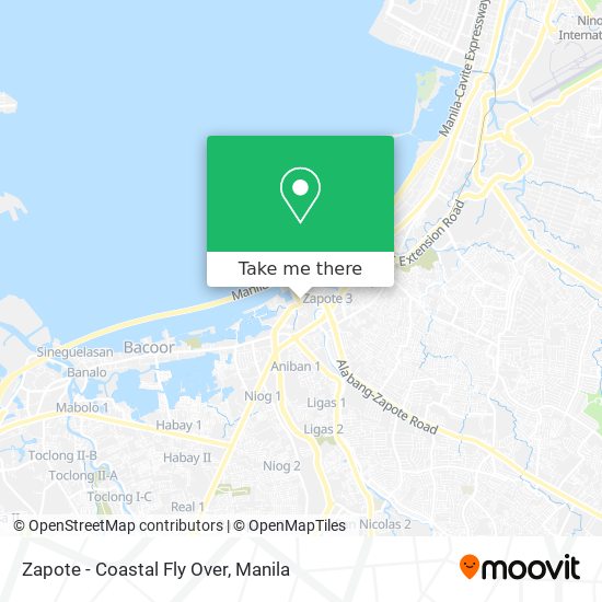 Zapote - Coastal Fly Over map