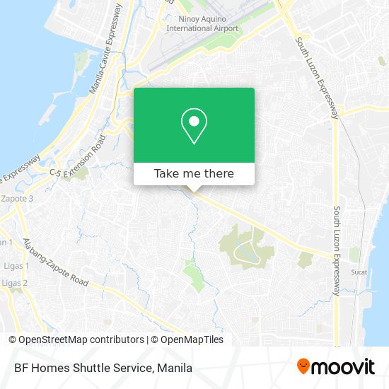 BF Homes Shuttle Service map