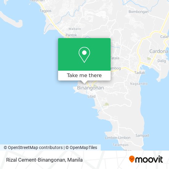 Rizal Cement-Binangonan map