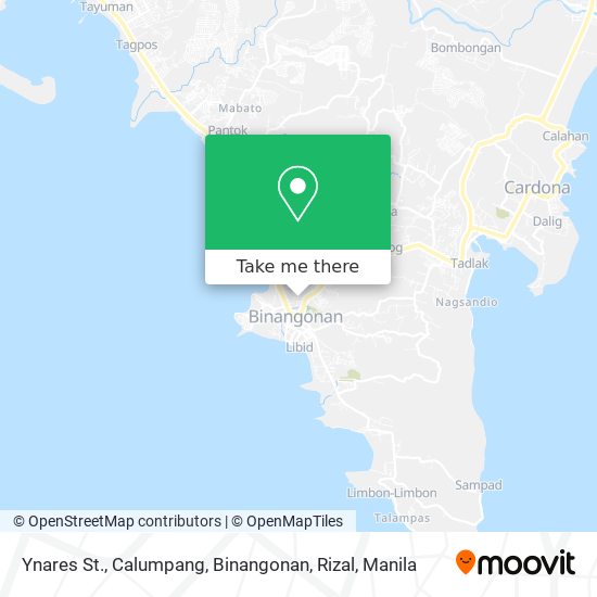 Ynares St., Calumpang, Binangonan, Rizal map