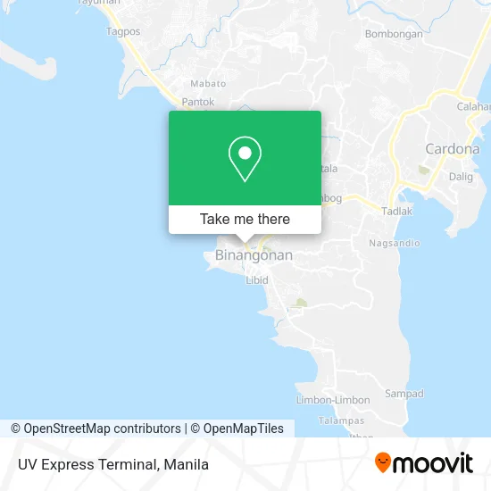 UV Express Terminal map