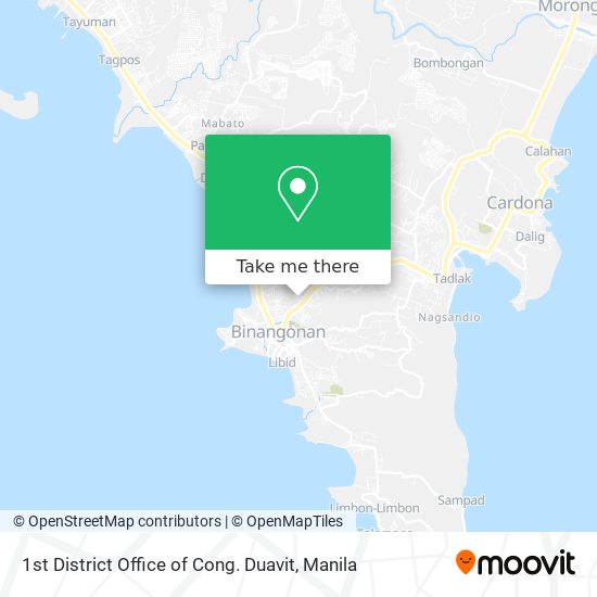 1st District Office of Cong. Duavit map