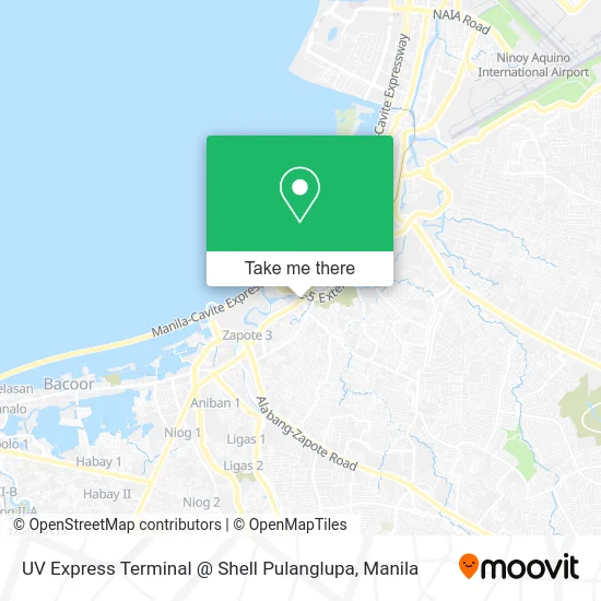 UV Express Terminal @ Shell Pulanglupa map